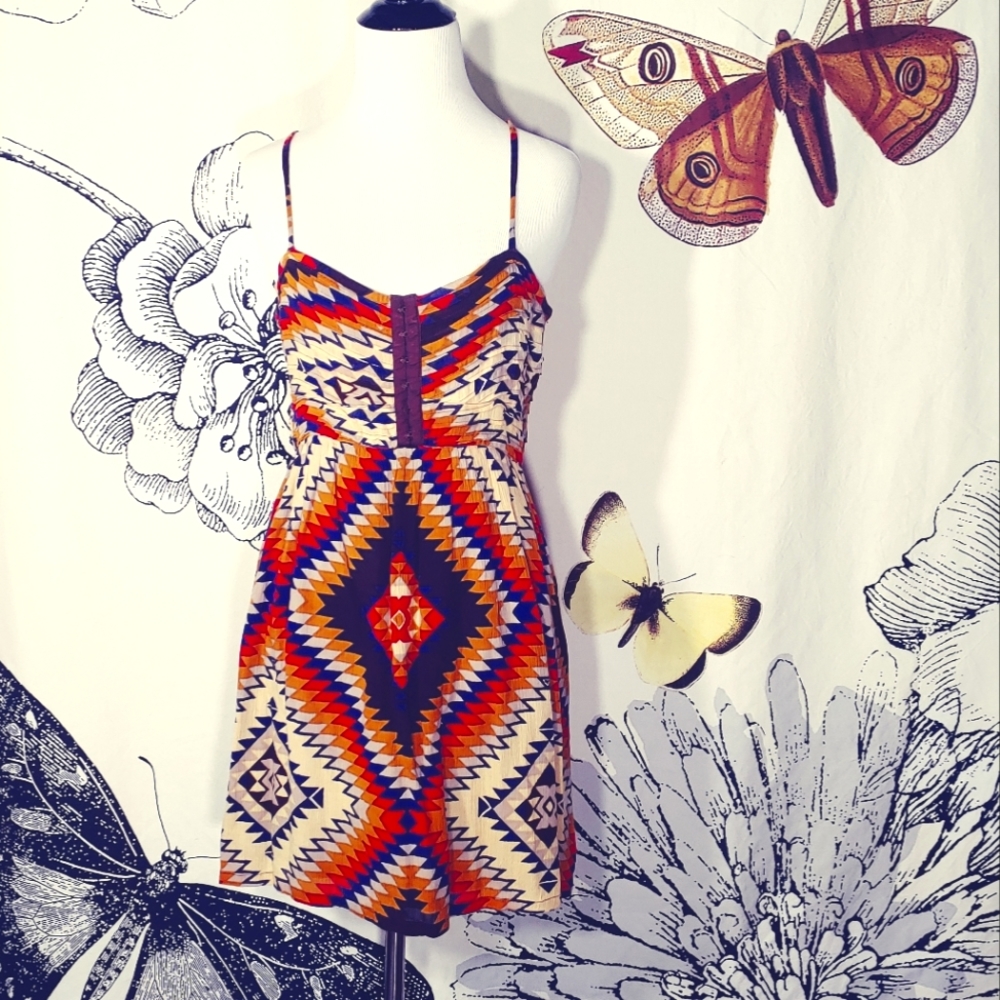 Billabong Tribal Print Mini Dress